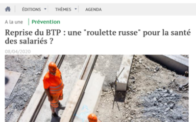 Reprise du BTP : une « roulette russe » pour la santé des salariés ?